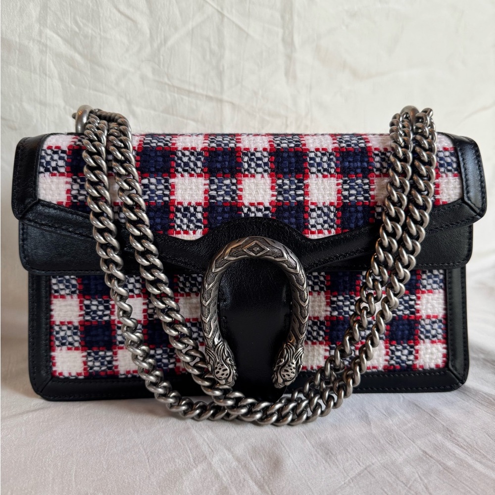 ♥️SOLD♥️💯Guaranteed Authentic Gucci Dionysus Tweed Shoulder Bag🥀🥀FIRM PRICE🥀🥀